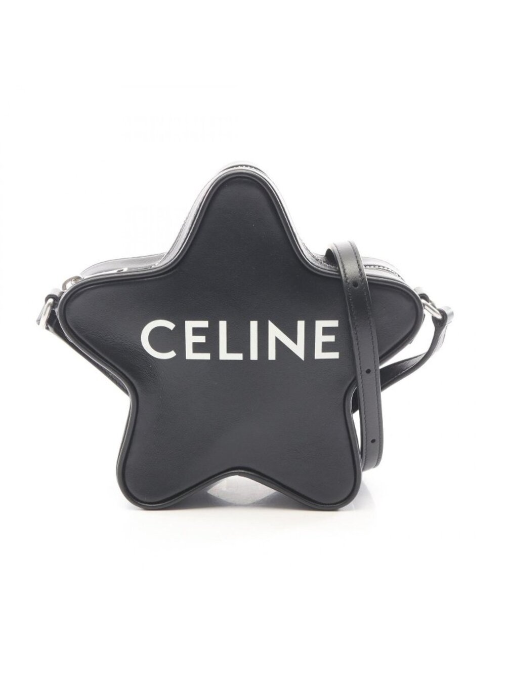 Celine Shoulder Bag Small Etoile Black Leather